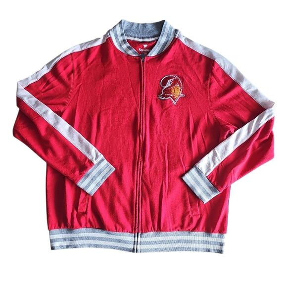 Fanatics Tampa Bay Buccaneers Throwback Bomber Jacket Felted Varsity Zip-Up Sz L - Picture 6 of 15